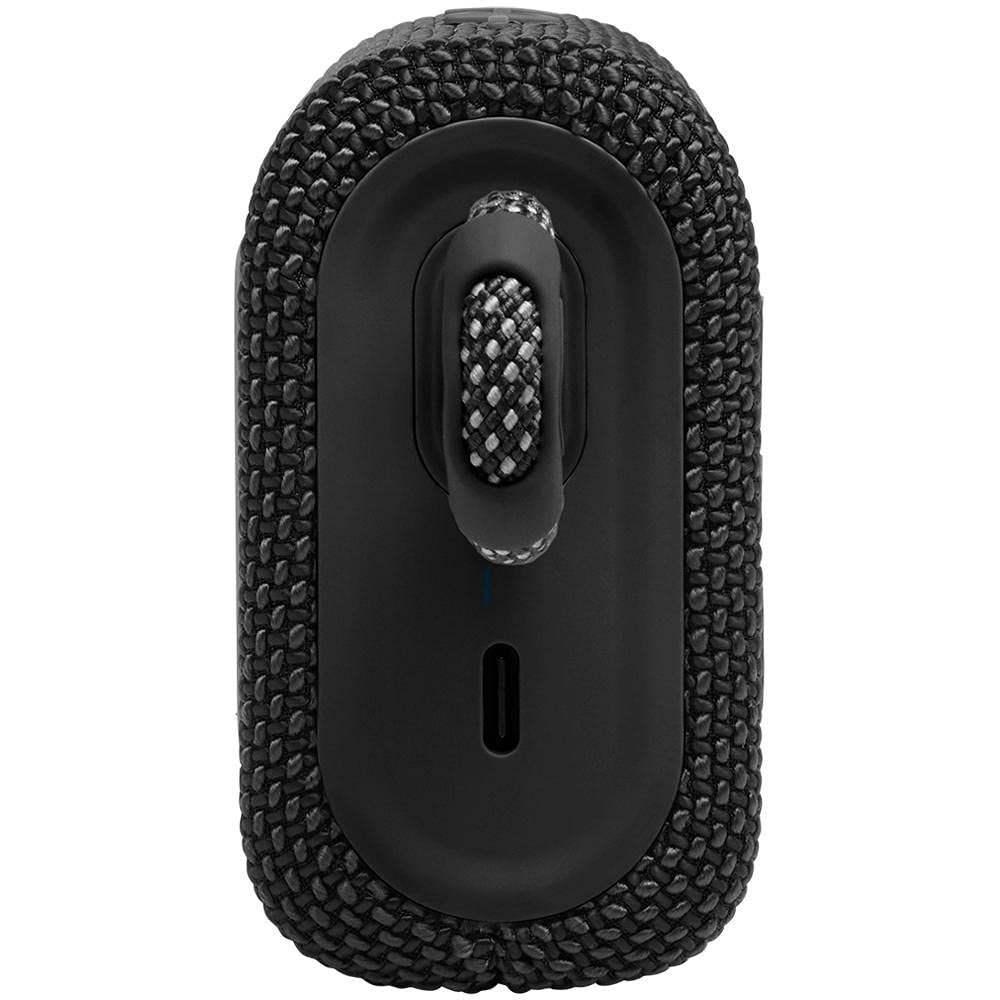 JBL Go 3 Wireless Portable Bluetooth Mini Speaker, Small Speaker with Pro Sound, Vibrant Colors with Rugged Fabric Design, Lightweight IP67 Waterproof, Type C Interface (Without Mic, Black) - View 4